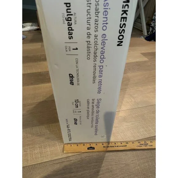 MCKESSON RAISED TOILET SEAT LIGHTWEIGHT NEW MAX WEIGHT 300 LBS